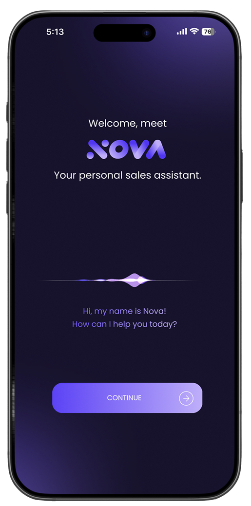 Nova Mobile App - Personal Sales Assistant